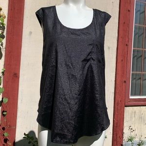 Sleeveless Shimmery Black Top